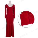 Winter Women Red Color with Sexy side Split Gown Celebrity Party