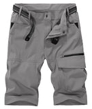 TACVASEN Fishing Cargo Shorts Men's Relaxed Fit Water Repellent Fish Gear Short Pants Solid Lightweight Hiking Zip Pockets Short