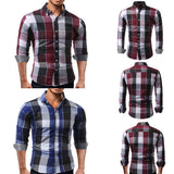 Mens Plaid Cotton Lumberjack Tartan Check Shirt Brushed Cotton Casual Tops New