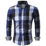 Mens Plaid Cotton Lumberjack Tartan Check Shirt Brushed Cotton Casual Tops New