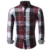 Mens Plaid Cotton Lumberjack Tartan Check Shirt Brushed Cotton Casual Tops New