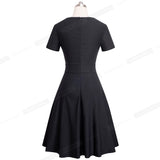 Spring Women Elegant Embroidery Black Mesh Lace Dresses Cocktail Party