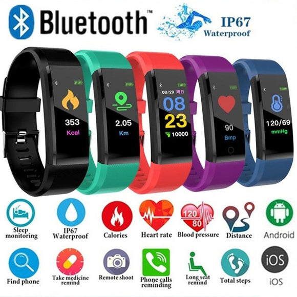 ID115 Smart Bracelet Fitness Tracker Pedometer Waterproof Sleep Monitor