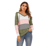 Women Casual Long Sleeve Knitted Sweater TopV Neck