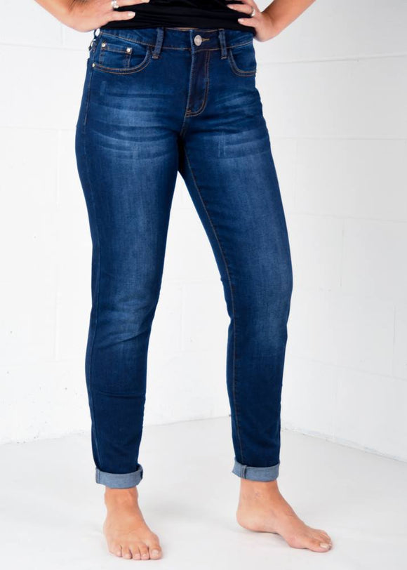 Denim Skinnies II - Distressed Ocean