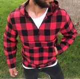 New Men Shirt Lumberjack Colorful 2021 Regular Fit Good Quality Cotton S M L XL Hooded Zipped