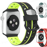 Sports Silicone Band for Apple watch 6 SE 5 4 3 2 40mm 44mm 42 38 smart watch Bracelet For iWatch Series 6 5 4