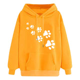 Dog paw Print Women's Hoodies Lightweight Long Sleeve Casual Pullover Hooded Autumn Winter Women