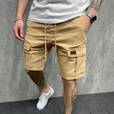 Men Elastic Drawstring Trunk Fitness Streetwear Casual Breathable Gym Shorts Loose Hip Cargo Shorts Summer Shorts Men Clothing