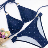 Women Print Sexy Dot Swimsuit Push Up Bikinis Plus Size Bathing Suits Floral Beach Wear