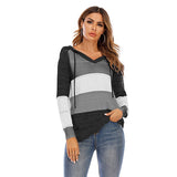 Women Casual Long Sleeve Knitted Sweater TopV Neck