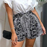 Sexy Snaked Print Beach Summer Women Shorts