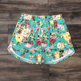 RTS! Mint Floral French Terry Shorts