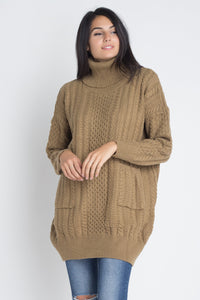 Women's Loose Fit Turtleneck Sweater