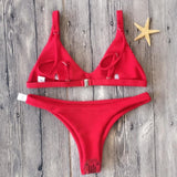 NEW Women Push-up Padded Bra Bandage Bikini Set