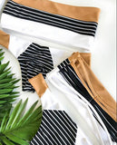 New Arrival Women Stripe Bikini Bra Swimsuit