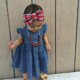 New summer dress Toddler Kids Baby Girls Solid