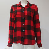 Plaid Blouse Shirt Women Long Sleeve