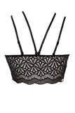 Sexy Black Strappy Lace Bralette