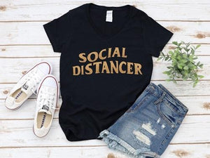 Social Distancer - Black shirt