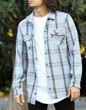 STM Lumberjack Shirt Thick Laser Cast Gray Stripes