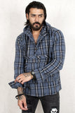 DeepSEA Hooded Kangaroo Pocket Long Sleeve Lumberjack Shirt 2101213