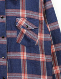 STM Lumberjack Shirt Thick Laser Cast Navy Blue Striped