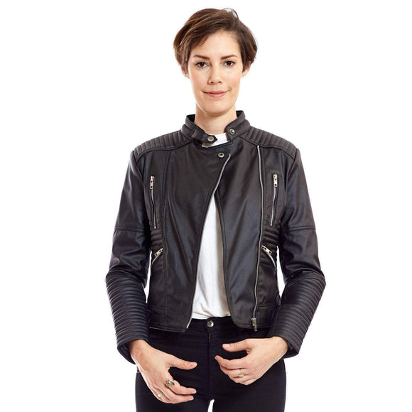 Zoe Leather Biker Jacket