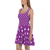 Purple Polka Dot Skater Dress