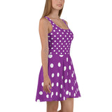 Purple Polka Dot Skater Dress