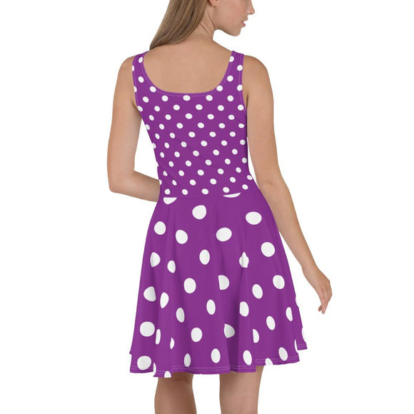 Purple Polka Dot Skater Dress