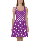 Purple Polka Dot Skater Dress