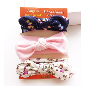 3Pcs Rabbit Ear Baby Headband For Girls Flower Neonata Baby Bows Turban Haarband Hair Accessories Newborn Infant Girl Headband