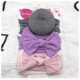 3Pcs Rabbit Ear Baby Headband For Girls Flower Neonata Baby Bows Turban Haarband Hair Accessories Newborn Infant Girl Headband