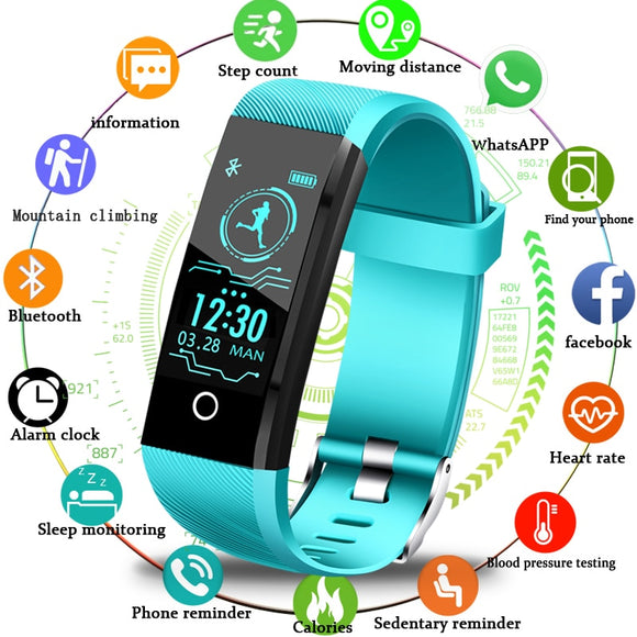 New Smart Bracelet Heart Rate Fitness Tracker Men women Blood Pressure Oxygen Waterproof