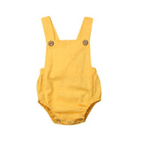 Cute Newborn Kids Bodysuit Baby Boy Girl Clothes Babygrow Jumpsuit  Sunsuit Outfits Soild Children's Clothes Summer 2019