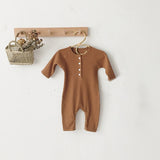 Baby Boy Romper Clothes 0-24M Newborn Girl Rompers Cotton Long Sleeve Jumpsuit Outfit Clothes Hat For Kids Baby Onesie Spring