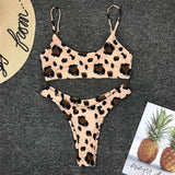 Yılan derisi Bikini kadın mayo leopar Bikini seksi Biquini mayo Push Up mayo kadın Beachwear